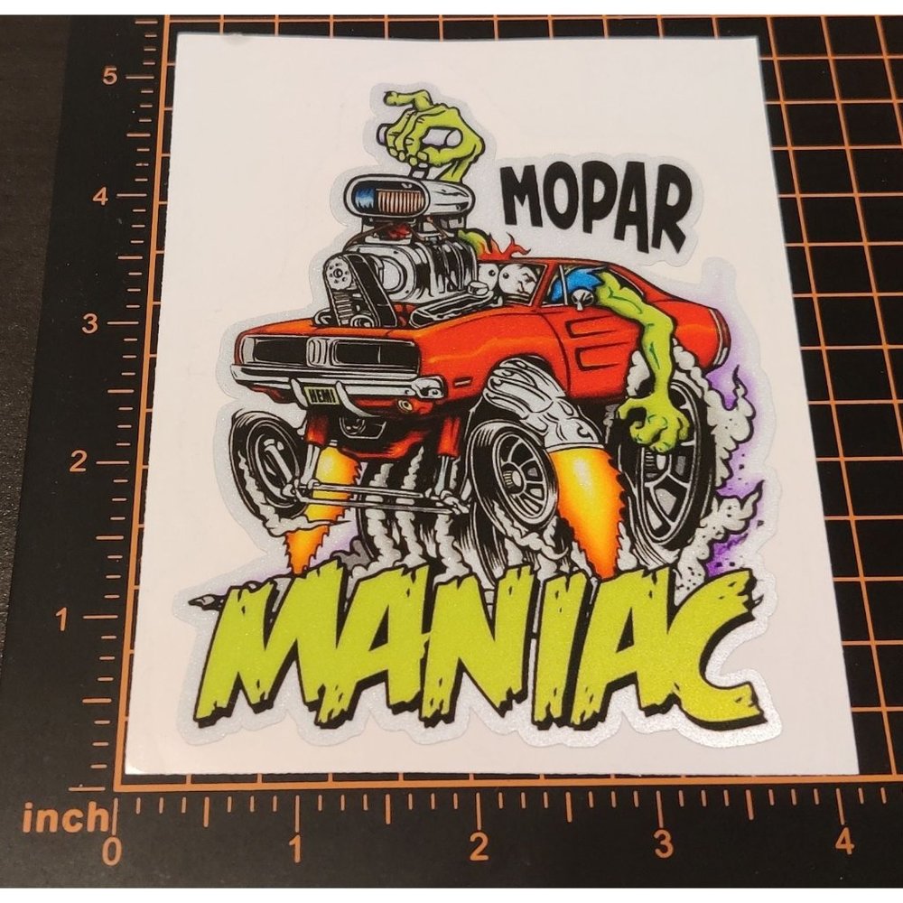 Mopar maniac racing sti evo rsx sr rx7 fd eg gtr supra reflective sticker